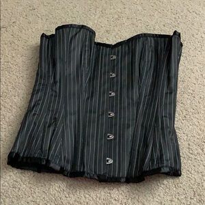 Pinstripe corset